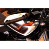 ハーレー X350、X500 ショート・アジャスタブルレバーセット (オレンジ/ゴールド)2