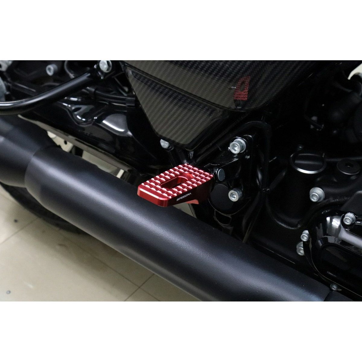 ハーレー アルミフットペグ タイプ2 (レッド)3