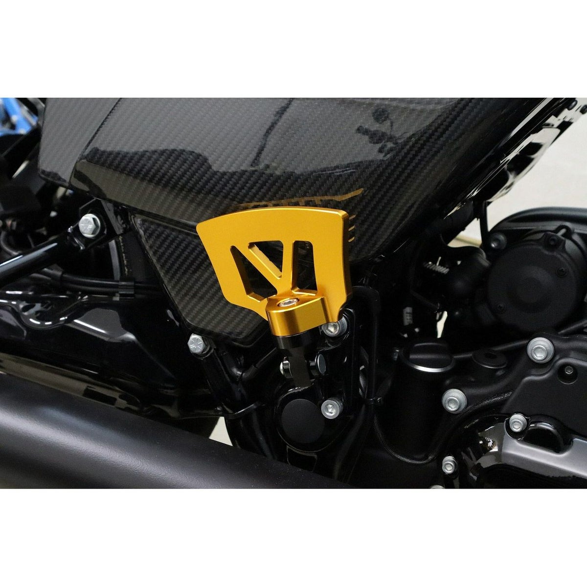 ハーレー アルミ ミニフットボード (ゴールド)3