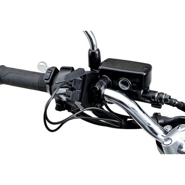  デイトナ スリムタイプ ハンドルマウント デュアルUSBポート2