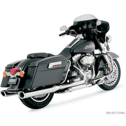 パイソン　プレデター・オーバルスリップオンマフラー　クロームチップ　1995～2016ツーリング-01