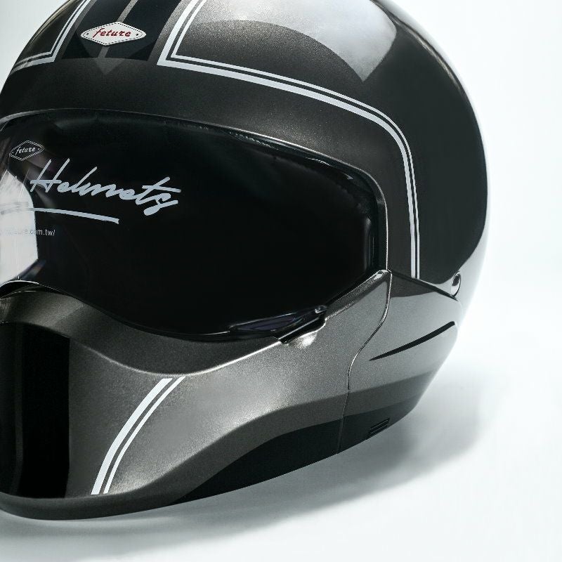 HANKシリーズ 2WAY フルフェイスヘルメット グロスガンメタルグレー feture 4