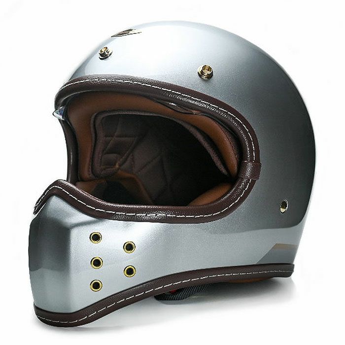 SALE】SIMONシリーズ フルフェイスヘルメット グロスシルバー feture