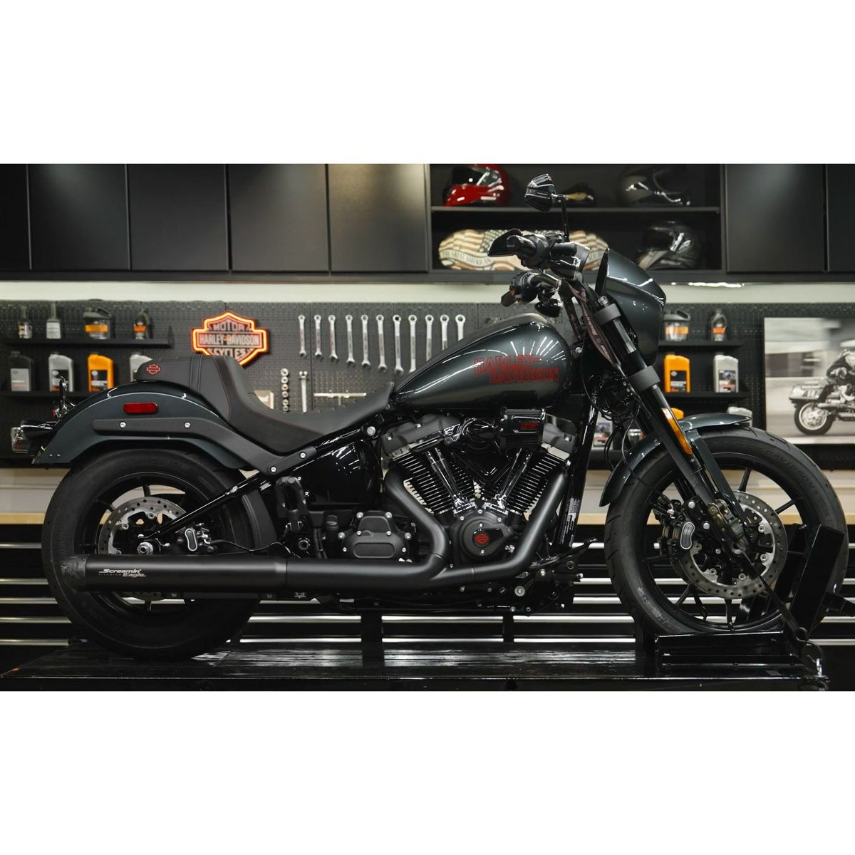 2025以降 ソフテイル スクリーミンイーグル エクストリームフロー・チタニウムスリップオンマフラー (ブラック)2