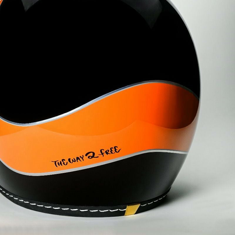 500TXシリーズ 2LOUD カスタム ジェットヘルメット グロスブラック/オレンジ feture 7