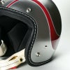 500TXシリーズ 2LOUD カスタム ジェットヘルメット グロスシルバー/レッド feture 6