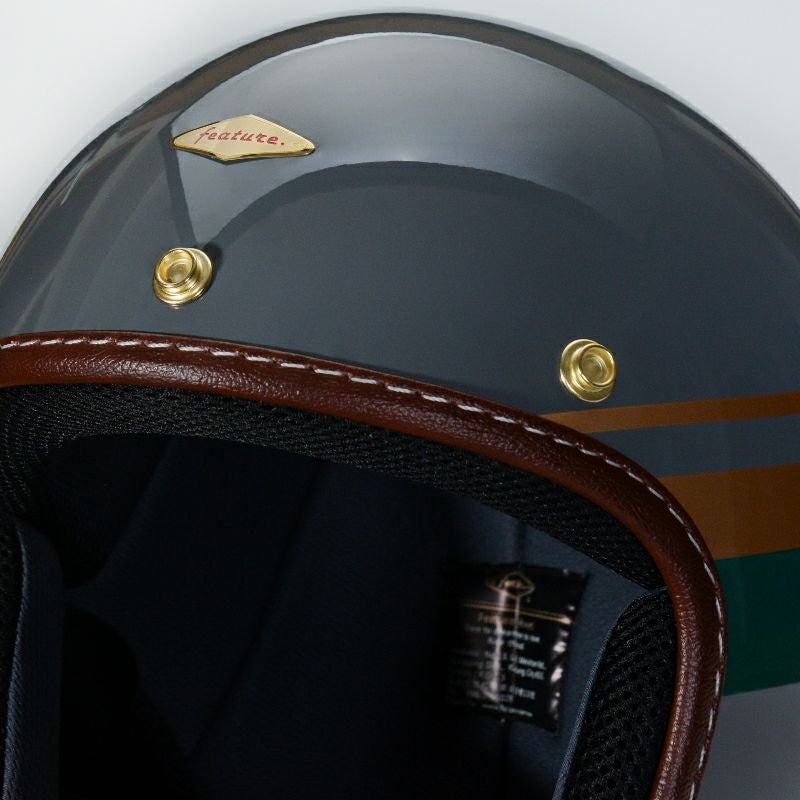 WARDシリーズ ジェットヘルメット セメントグレー/ダークグリーン feture 5