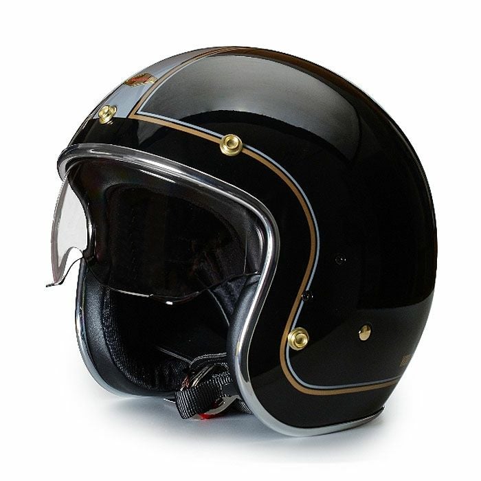 HORI TORAシリーズ TATTOO インナーバイザー ジェットヘルメット ブラック feture