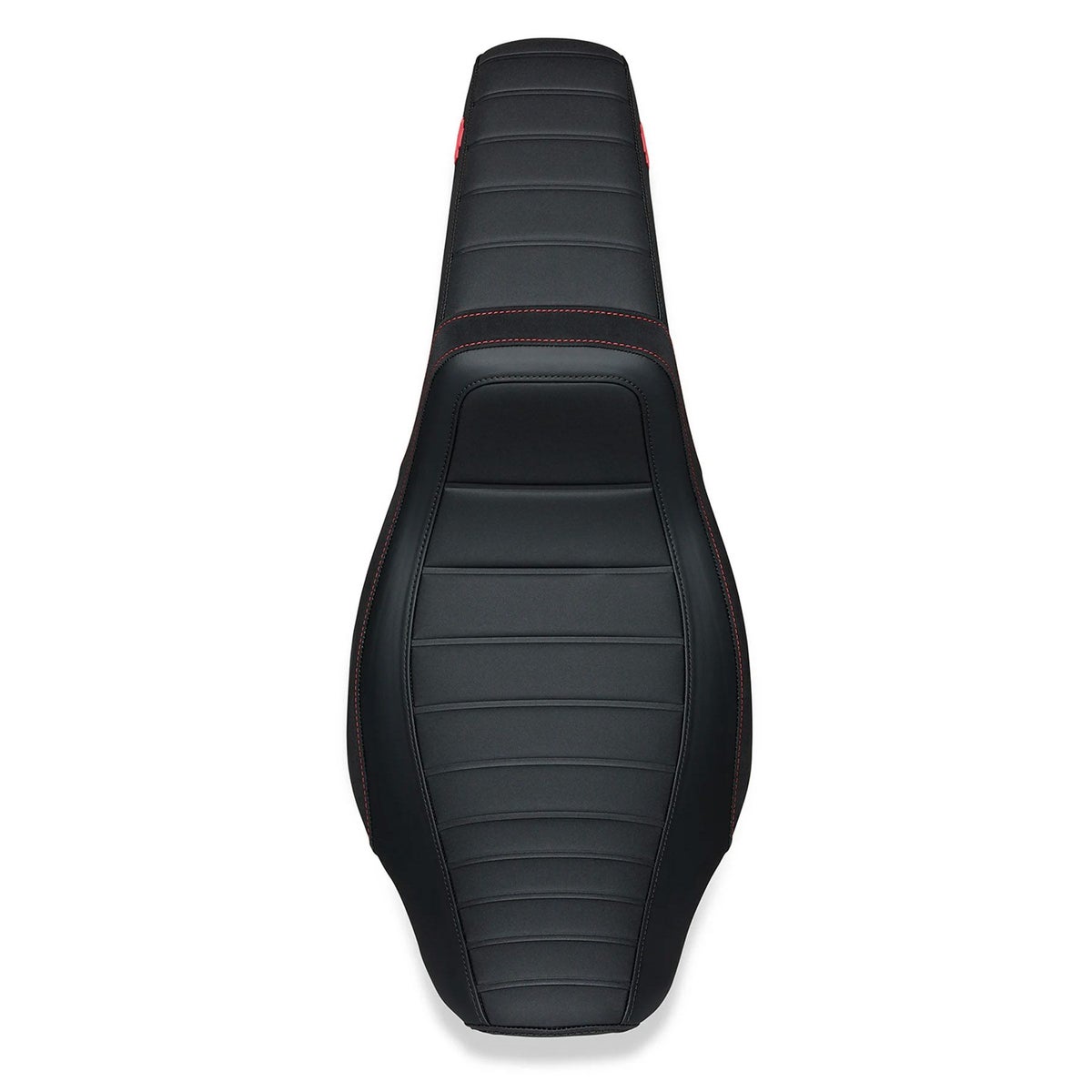 M8 ヘリテイジクラシック、ストリートボブ、スタンダード、デラックス、スリム スイッチバック ツーアップシート (レッドステッチ)1