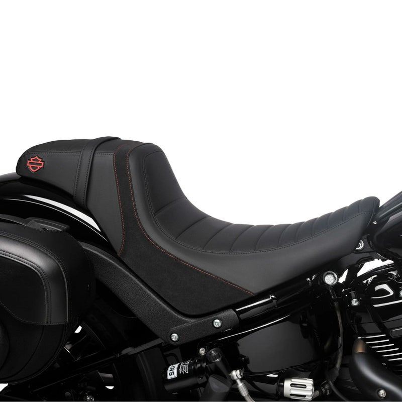 M8 ローライダー/S/ST、スポーツグライド、エルディアブロ スイッチバック ツーアップシート (レッドステッチ)