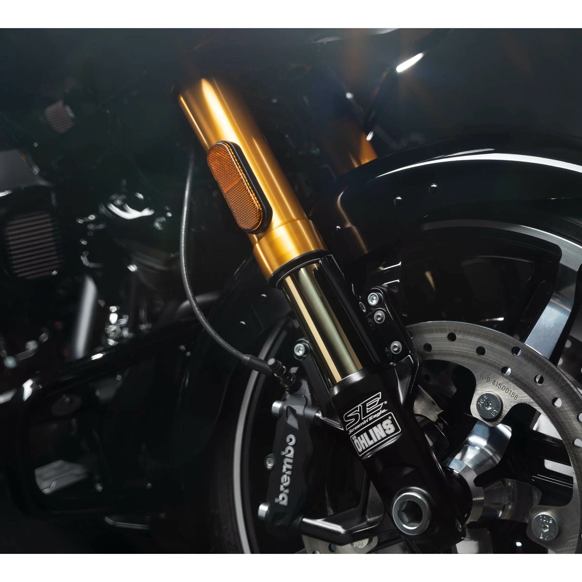 2024以降 ツーリング スクリーミンイーグル/オーリンズ 倒立フォークキット (ゴールド)3