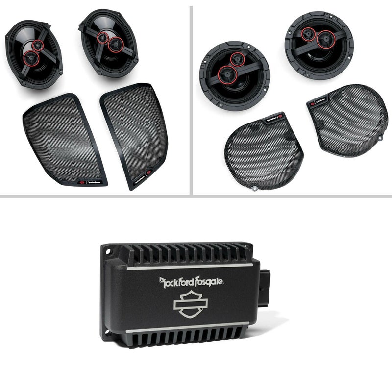 2024以降 ストリートグライド ステージ3 4スピーカー/アンプキット by Rockford Fosgate