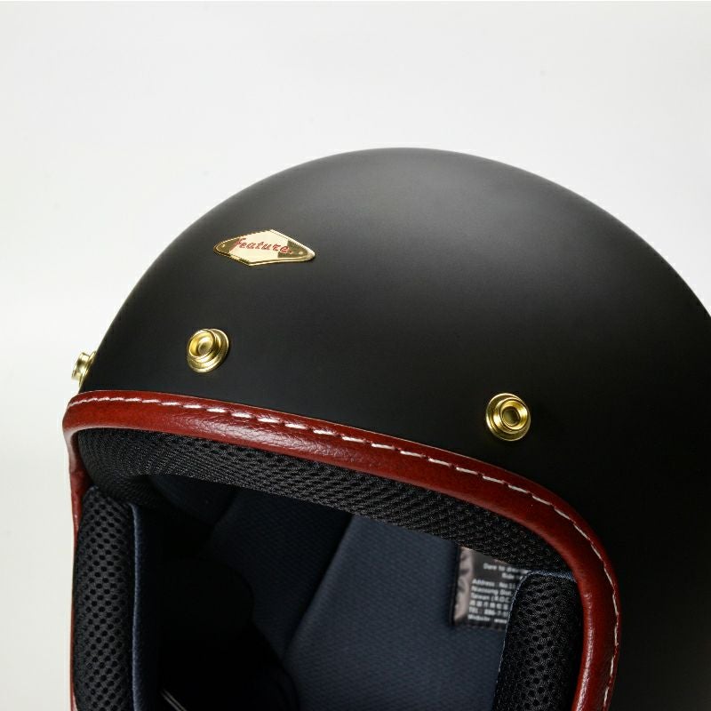 DEREKシリーズ ジェットヘルメット フラットブラック feture 4