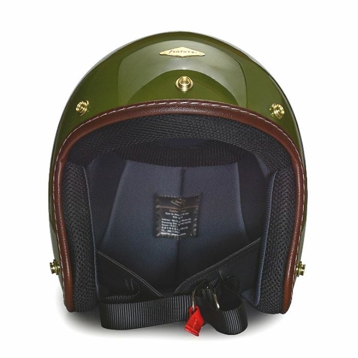 DEREKシリーズ ジェットヘルメット オリーブグリーン feture 2
