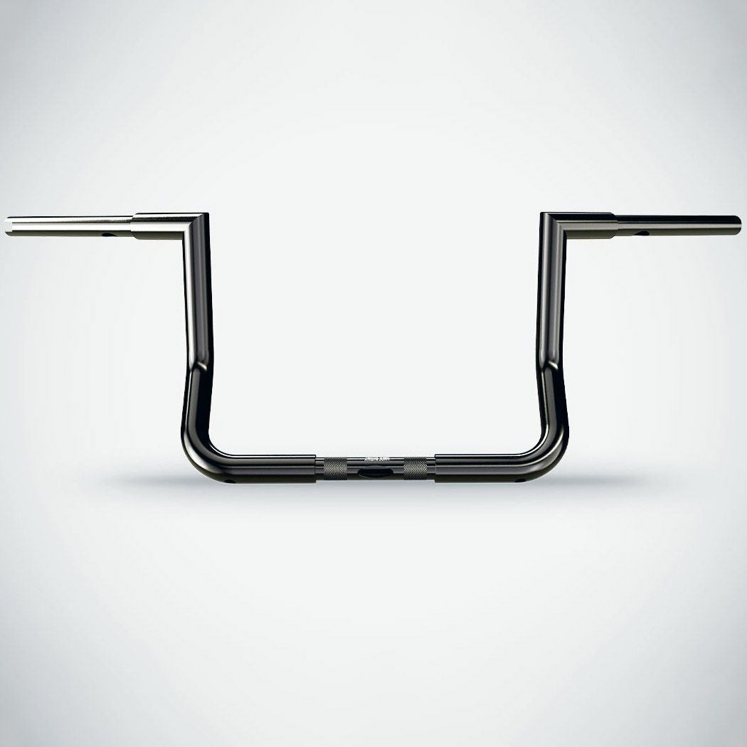 008～2023 ストリートグライド、エレクトラグライド バット 12インチ ハンドルバー (ブラッククローム)