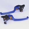 M8ソフテイル アルミ アジャスタブルレバーセット スタンダードタイプ (ブルー/ゴールド)1