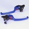 M8ソフテイル アルミ アジャスタブルレバーセット スタンダードタイプ (ブルー/レッド)1