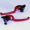M8ソフテイル アルミ アジャスタブルレバーセット スタンダードタイプ (レッド/シルバー)1