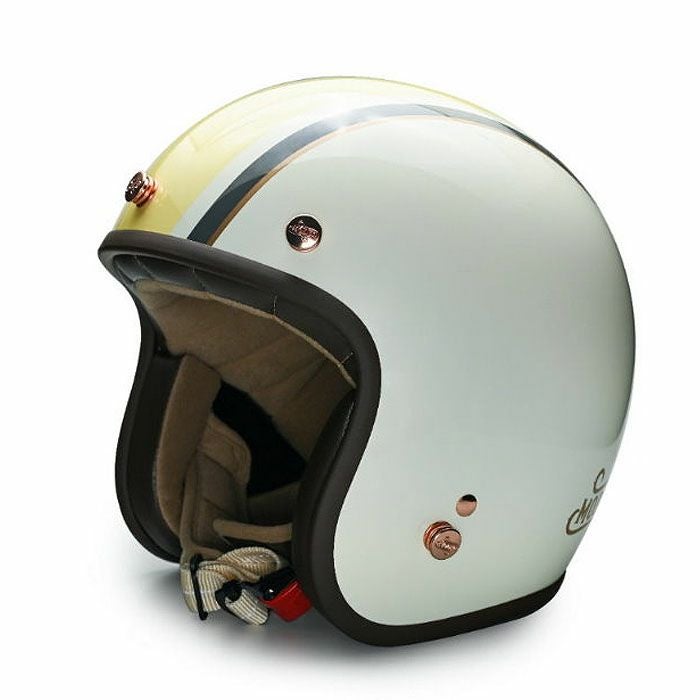 MODER MERLINシリーズ ジェットヘルメット ミルクホワイト/イエロー feture