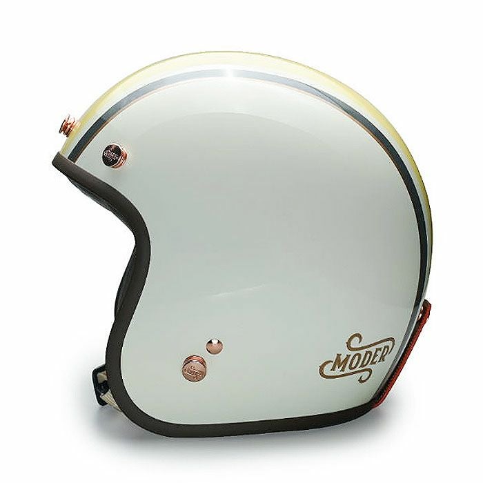 MODER MERLINシリーズ ジェットヘルメット ミルクホワイト/イエロー feture 3