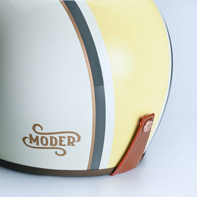 MODER MERLINシリーズ ジェットヘルメット ミルクホワイト/イエロー feture 6