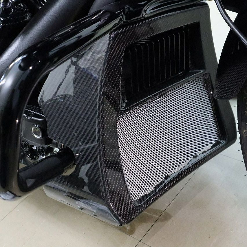 2024以降 ツーリング ドライカーボン・ラジエターカバー (綾織り/艶消し)2