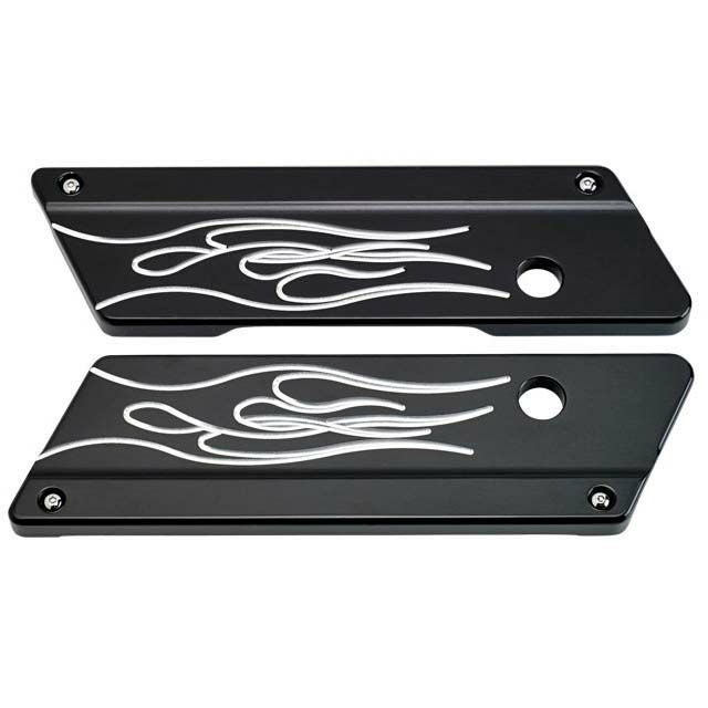 JOKER MACHINE　フレイム・サドルバッグ・ラッチ・カバー　ブラック-01