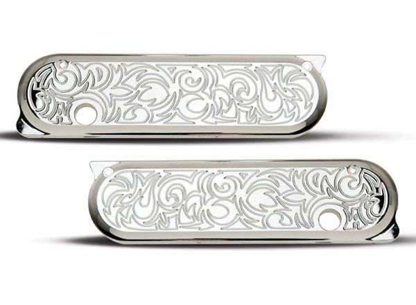 アレンネス　サドルバッグ・ラッチ・カバー　Engraved　クローム-01