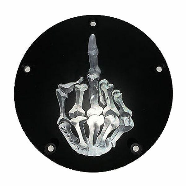 M8ツーリング フィンガーデザイン ダービーカバー ブラック VICBAGGERS