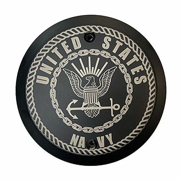 ハーレー ツインカム用 NAVY#1デザイン ダービーカバー フラットブラック VICBAGGERS