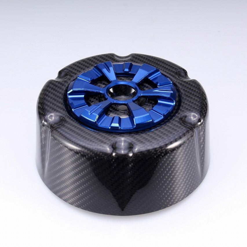 ステルスエアクリーナー用 ドライカーボン・カバー (綾織り/艶有り/ブルー)2