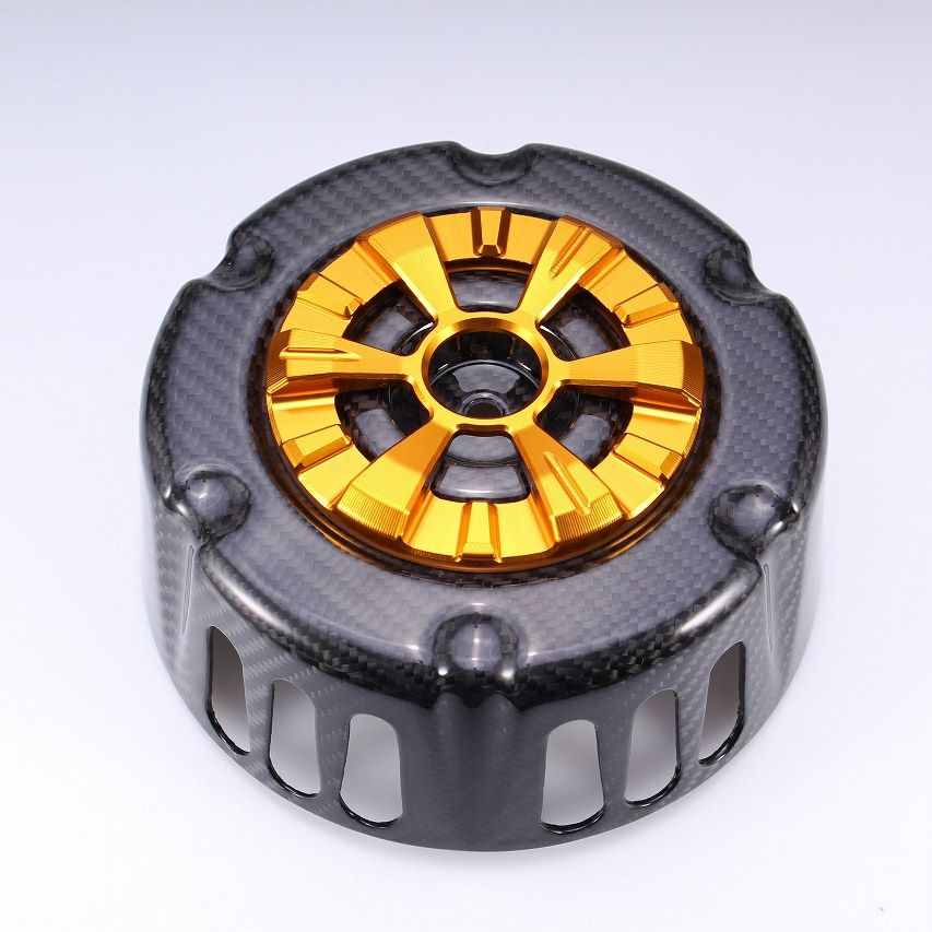 ステルスエアクリーナー用 ドライカーボン・カバー (綾織り/艶消し/ゴールド)