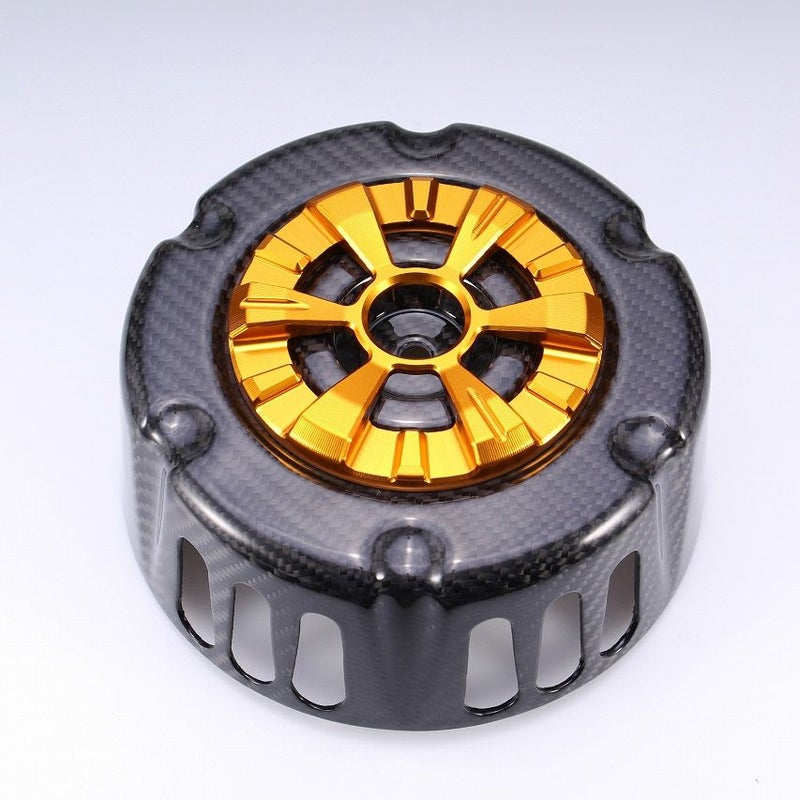 ステルスエアクリーナー用 ドライカーボン・カバー (綾織り/艶消し/ゴールド)