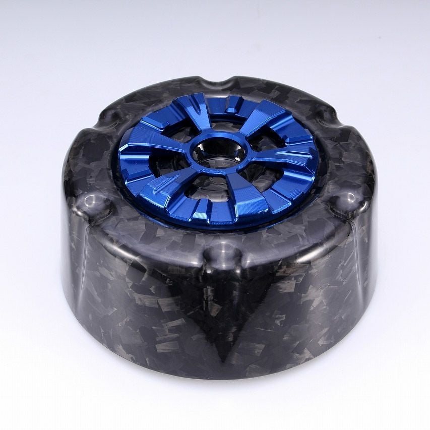 ステルスエアクリーナー用 ドライカーボン・カバー (フォージド/艶有り/ブルー)2