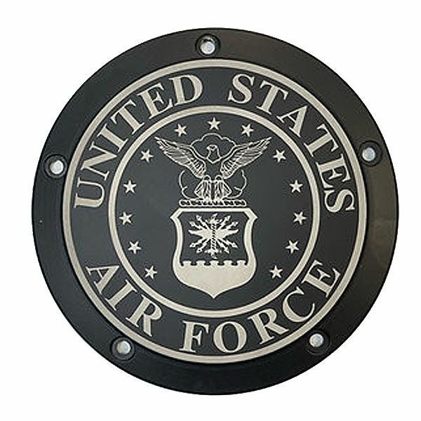 M8ツーリング AIR FORCE#1デザイン ダービーカバー フラットブラック VICBAGGERS