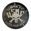M8ツーリング MARINE CORPS SEMPER FI#2デザイン ダービーカバー フラットブラック VICBAGGERS