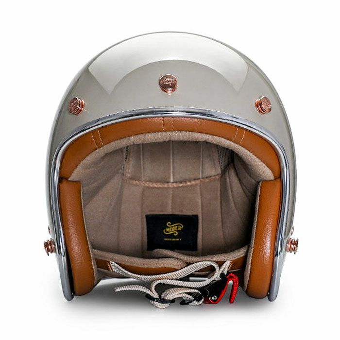 MODER ARONシリーズ ジェットヘルメット ライトミルクティー/ホワイト feture 2