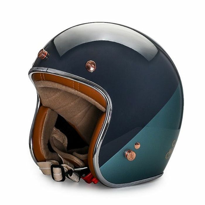 MODER ARONシリーズ ジェットヘルメット グラファイトブルー feture