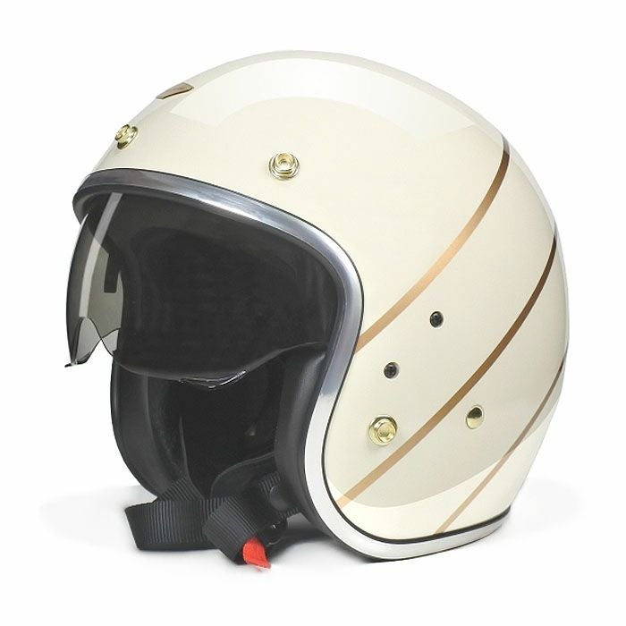 ANDRESシリーズ インナーバイザー ジェットヘルメット アイボリーホワイト feture