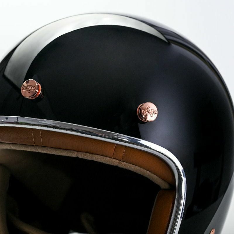 ヘルメットスナップボタン用 デコレーションボタン ローズカッパー feture