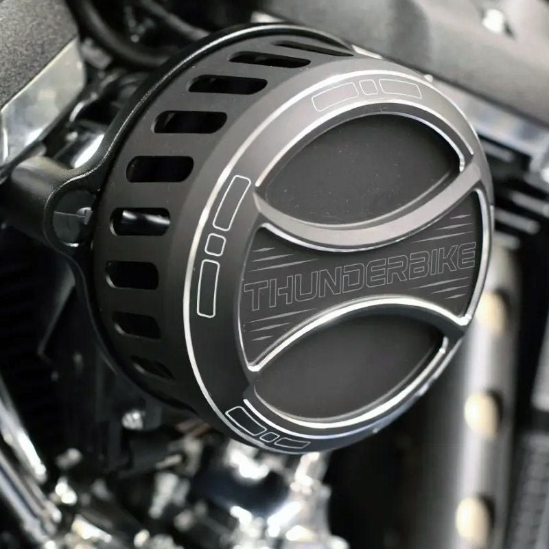 アルミビレッドハイフロータイプエアクリーナー　【値下げ中】 M8 ツーリング、ソフテイル トルク2.0 TBロゴ ハイフローエアクリーナ