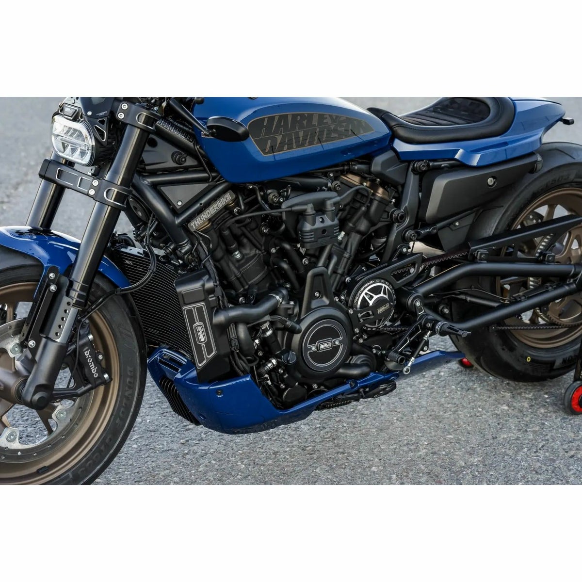 スポーツスターS、ナイトスター フレームカバーセット (ブラック)3