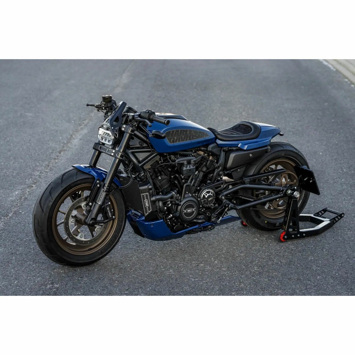 スポーツスターS、ナイトスター フレームカバーセット (ブラック)4