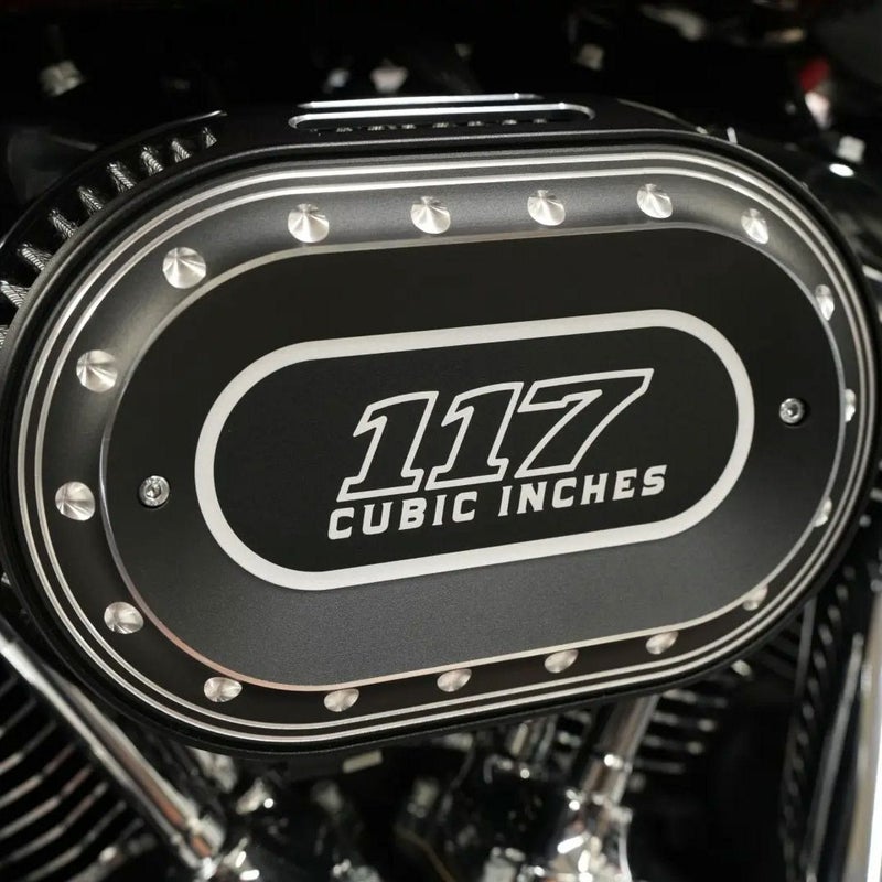  M8 ツーリング、ソフテイル ドリルド117 オーバルエアクリーナーカバー