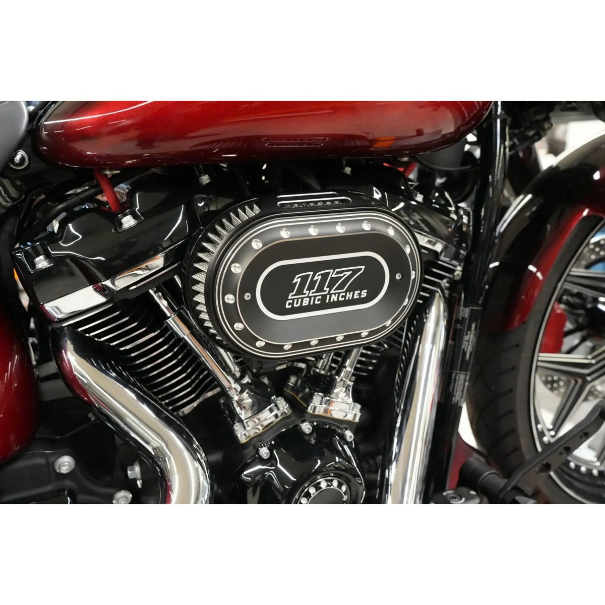  M8 ツーリング、ソフテイル ドリルド117 オーバルエアクリーナーカバー4