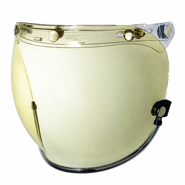 フリップアップ バブルシールド シルバートリム イエロースモーク feture