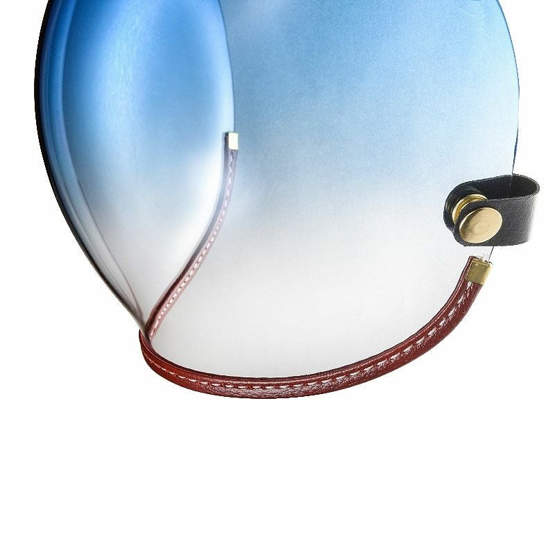 フリップアップ バブルシールド ブラウンレザートリム グラデーションブルースモーク feture 4