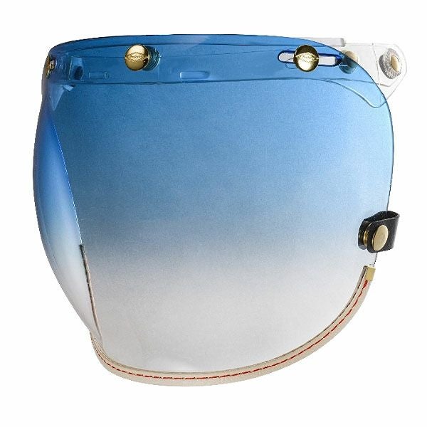 フリップアップ バブルシールド ミルキーレザートリム グラデーションブルースモーク feture