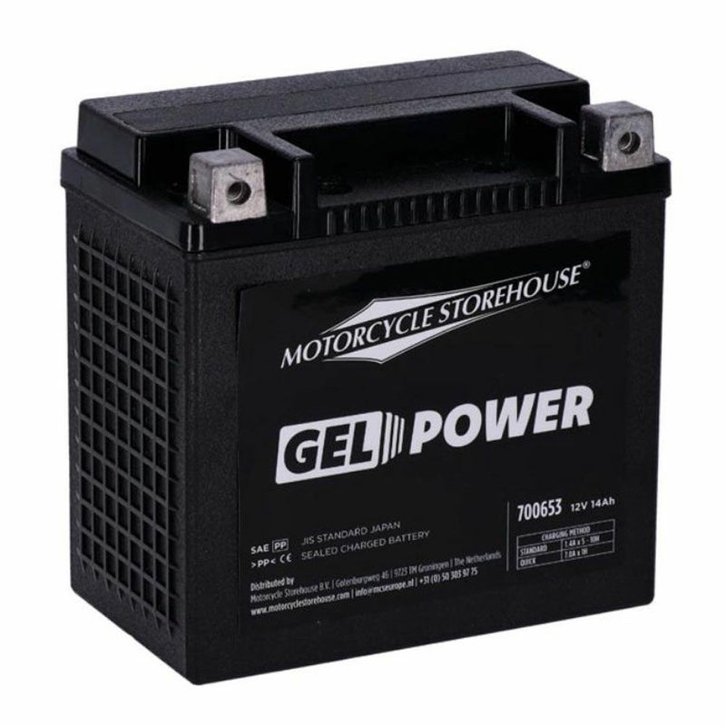  スポーツスター、スポーツスターS、パンアメリカ、ナイトスター、ストリート用 GELバッテリー 14Ah、260CCA MCS 