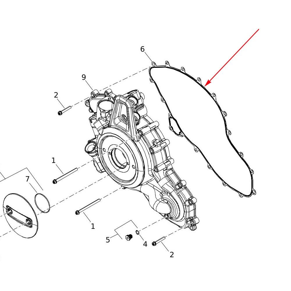 パンアメリカ、スポーツスターS、ナイトスター クーラントマニホールドカバーガスケット1